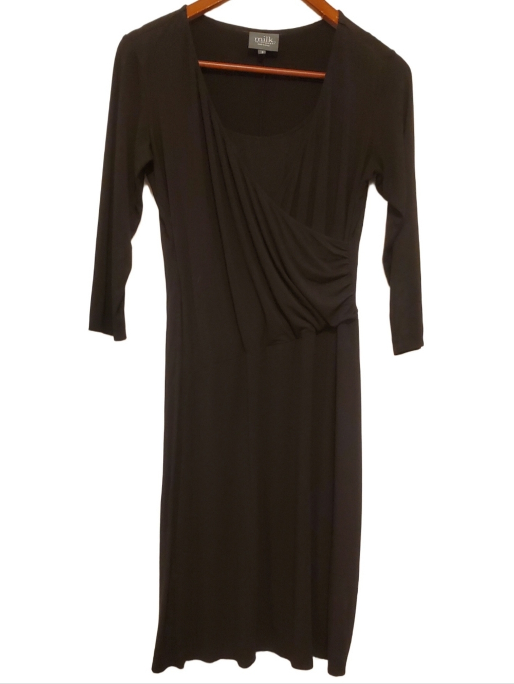 Milk Nursingwear LBD Surplice Black Dress Size Small